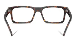 Shop Ray-Ban Optics Unisex Rectangle Eyeglasses in Havana online.
