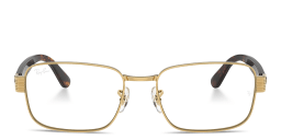 Shop Ray-Ban Embossed Logo Unisex Wide Pillow Eyeglasses in Arista online.