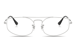 Shop Ray-Ban Explorer 5 Optics Unisex Wide Irregular Eyeglasses in Silver online.