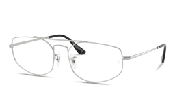 Shop Ray-Ban Explorer 5 Optics Unisex Wide Irregular Eyeglasses in Silver online.