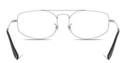 Shop Ray-Ban Explorer 5 Optics Unisex Wide Irregular Eyeglasses in Silver online.