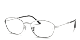 Shop Ray-Ban Optics Irregular Eyeglasses in Silver online.
