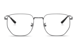 Shop Ray-Ban Optics Unisex Irregular Eyeglasses in Gunmetal online.