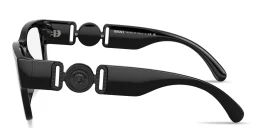 Shop VERSACE Medusa Biggie Wide Pillow Eyeglasses in Black online.