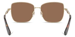 Shop BURBERRY Logo-Engraved Square Sunglasses in Light Gold online.