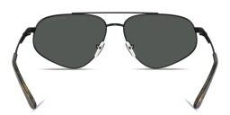 Shop Emporio Armani Modern Pilot Sunglasses in Matte Black online.
