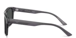 Shop Emporio Armani Essential Leisure Square Sunglasses in Transparent Dark Grey online.