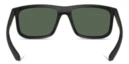 Shop Emporio Armani Essential Leisure Square Sunglasses in Matte Black online.
