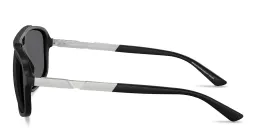 Shop Emporio Armani Modern Pilot Sunglasses in Matte Black online.