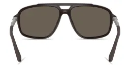 Shop Emporio Armani Eagle Logo Pilot Sunglasses in Dark Brown online.