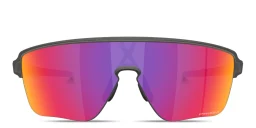 Shop Oakley Corridor SQ Half-Rim Rectangle Sunglasses in Grey online.