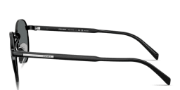 Shop PRADA Engraved Logo Panthos Sunglasses in Shiny Black online.
