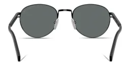 Shop PRADA Engraved Logo Panthos Sunglasses in Shiny Black online.