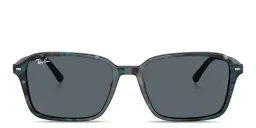 Shop Ray-Ban Raimond Unisex Square Sunglasses in Transparent Fantasy Blue Grey online.