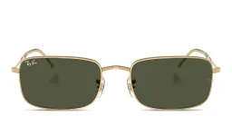Shop Ray-Ban Logo-Engraved Unisex Rectangle Sunglasses in Arista online.