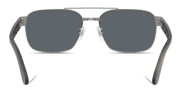 Shop Ray-Ban Embossed Logo Unisex Square Sunglasses in Gunmetal online.
