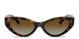 Shop TIFFANY Tiffany T Oval Sunglasses in Havana online.