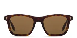 Shop TOM FORD Barron Square Sunglasses in Havana online.