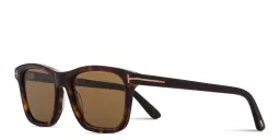 Shop TOM FORD Barron Square Sunglasses in Havana online.