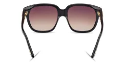 Shop TOM FORD Icon Square Sunglasses in Shiny Black online.