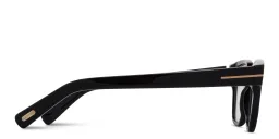 Shop TOM FORD T Logo Square Eyeglasses in Shiny Black online.