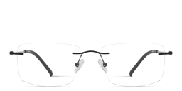 Shop MONOSTROM Wide Rimless Rectangle Eyeglasses in Black online.