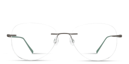Shop MONOSTROM Rimless Wide Aviator Eyeglasses in Gunmetal online.