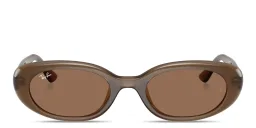 Shop Ray-Ban Bio-Based Unisex Pillow Sunglasses in Shiny Opal Brown online.