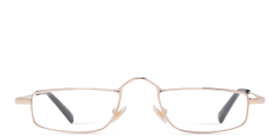 Shop EYE'M Rectangle Eyeglasses in Gold online.