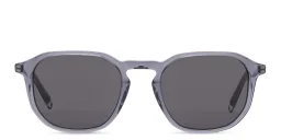 Shop EYE'M Square Sunglasses in Transparent Grey online.