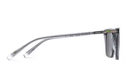 Shop EYE'M Rectangle Sunglasses in Transparent Grey online.