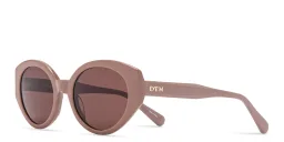Shop EYE'M Cat-Eye Sunglasses in Beige online.