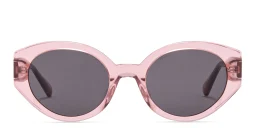 Shop EYE'M Cat-Eye Sunglasses in Transparent Peach online.