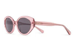 Shop EYE'M Cat-Eye Sunglasses in Transparent Peach online.