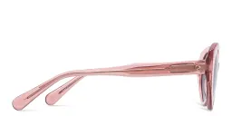 Shop EYE'M Cat-Eye Sunglasses in Transparent Peach online.
