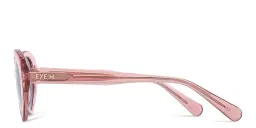 Shop EYE'M Cat-Eye Sunglasses in Transparent Peach online.