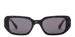 Shop EYE'M Rectangle Sunglasses in Textured Black online.