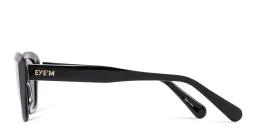 Shop EYE'M Cat-Eye Sunglasses in Black online.