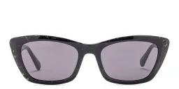 Shop EYE'M Cat-Eye Sunglasses in Shiny Black online.