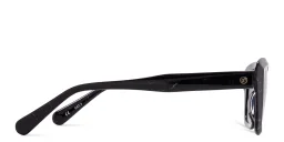 Shop EYE'M Cat-Eye Sunglasses in Shiny Black online.