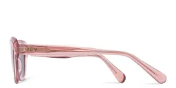 Shop EYE'M Cat-Eye Sunglasses in Transparent Peach online.