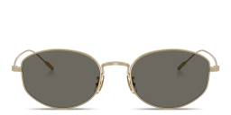 Shop OLIVER PEOPLES Estra Unisex Oval Sunglasses in Soft Gold online.