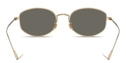 Shop OLIVER PEOPLES Estra Unisex Oval Sunglasses in Soft Gold online.