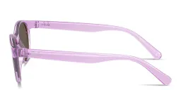Shop Ray-Ban Junior Kids Bio-Based Square Sunglasses in Transparent Violet online.