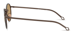 Shop GIORGIO ARMANI Visionary Luxury Round Sunglasses in Matte Bronze online.
