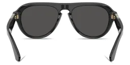 Shop BURBERRY Logo-Engraved Pilot Sunglasses in Grey online.