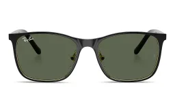 Shop Ray-Ban Junior Kids Core Square Sunglasses in Black On Arista online.