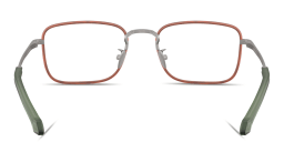 Shop GIORGIO ARMANI Logo-Engraved Rectangle Eyeglasses in Matte Gunmetal online.