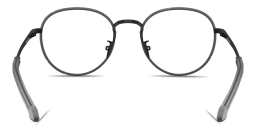 Shop GIORGIO ARMANI Logo Signature Panthos Eyeglasses in Matte Black online.