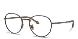 Shop GIORGIO ARMANI Logo Signature Panthos Eyeglasses in Matte Bronze online.